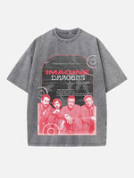 Imagine Dragons Print Round Neck T-shirt