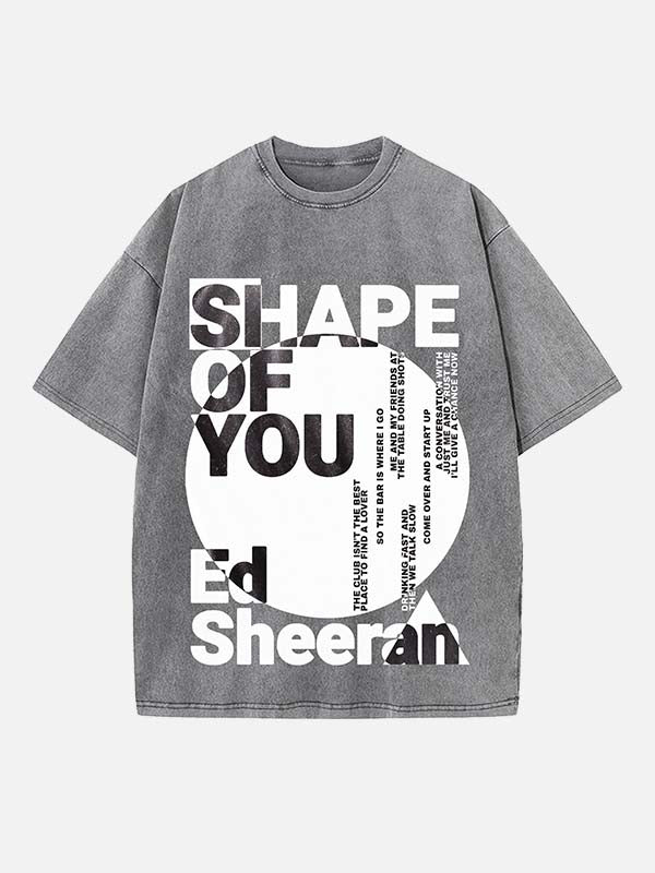 Ed Sheeran Print Round Neck T-shirt