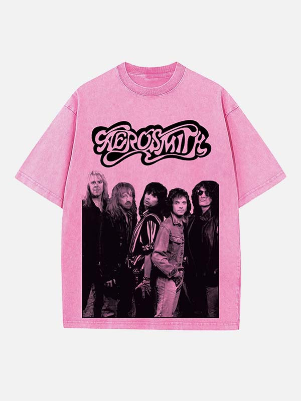 Aerosmith Print Round Neck T-shirt