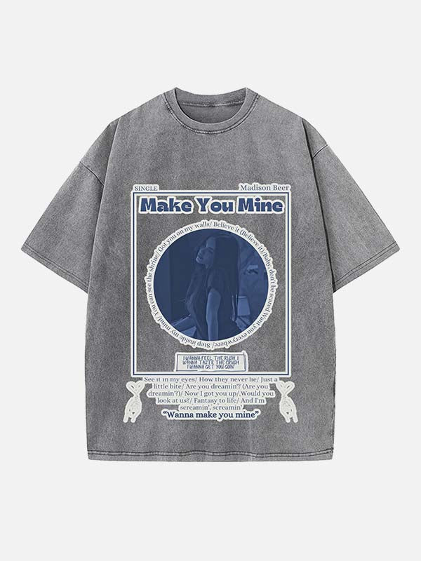 Madison Beer Print Round Neck T-shirt