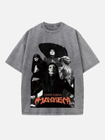 Lady Gaga Print Round Neck T-shirt