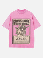 Creedence Clearwater Revival Print Round Neck T-shirt