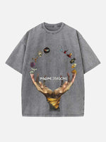 Imagine Dragons Print Round Neck T-shirt