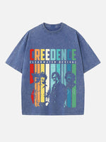 Creedence Clearwater Revival Print Round Neck T-shirt
