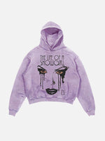 Taylor Swift Print Slant Pockets Hoodie