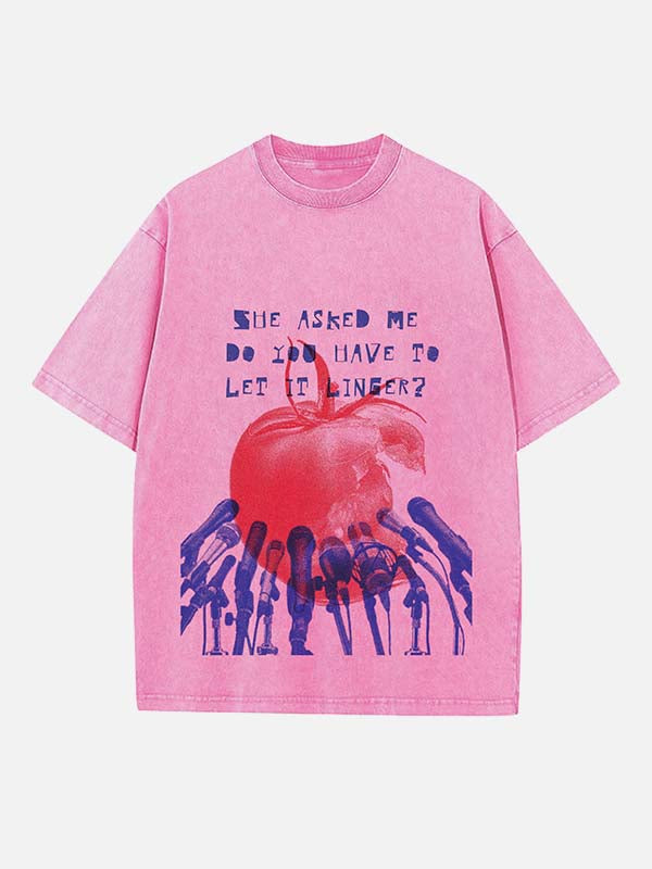 The Cranberries Print Round Neck T-shirt