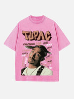 2Pac Print Round Neck T-shirt