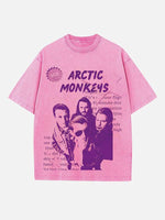 Arctic Monkeys Print Round Neck T-shirt