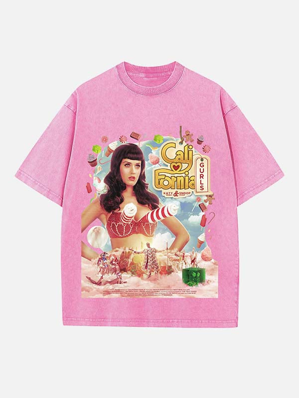 Katy Perry Print Round Neck T-shirt