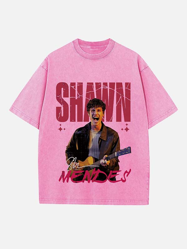 Shawn Mendes Print Round Neck T-shirt