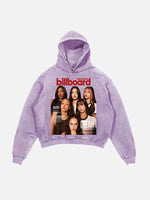 KATSEYE Print Slant Pockets Hoodie