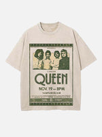 Queen Print Round Neck T-shirt