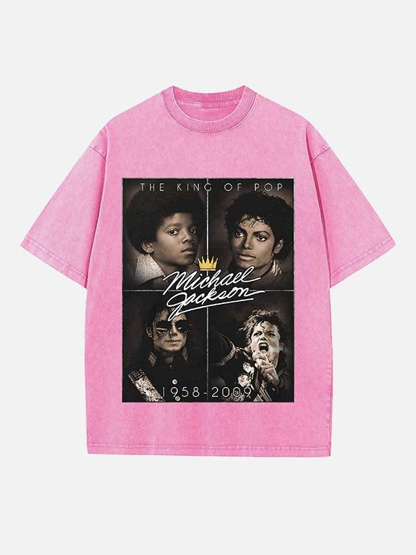 Michael Jackson Print Round Neck T-shirt