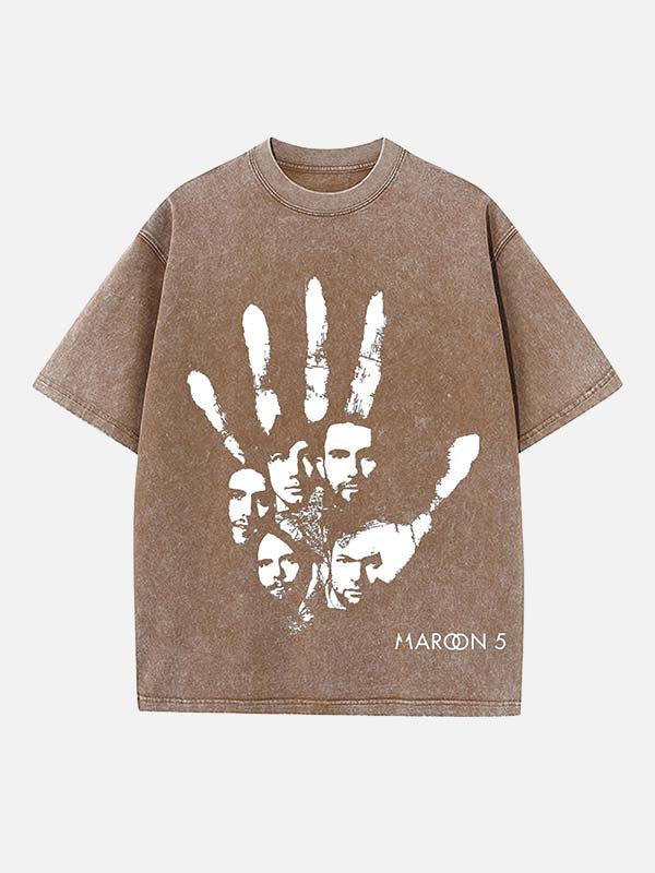 Maroon 5 Print Round Neck T-shirt