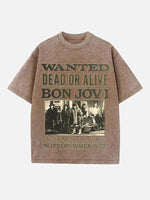Bon Jovi Print Round Neck T-shirt