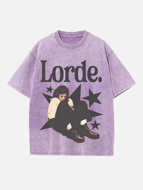 Lorde Print Round Neck T-shirt