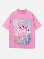 HUNTR/X Print Round Neck T-shirt