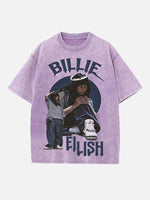 Billie Eilish Print Round Neck T-shirt