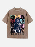 Michael Jackson Print Round Neck T-shirt