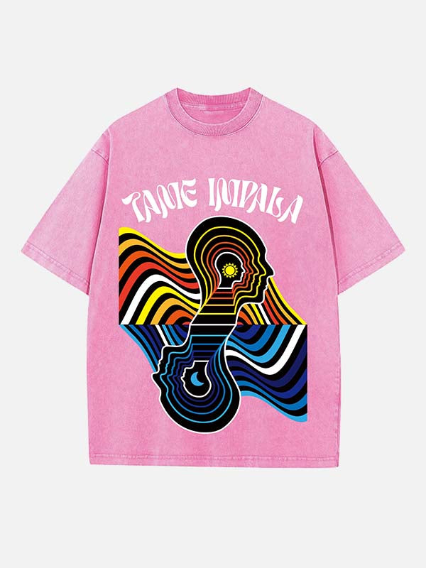 Tame Impala Print Round Neck T-shirt