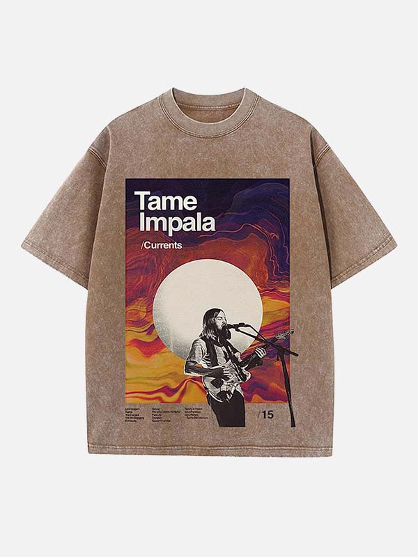 Tame Impala Print Round Neck T-shirt