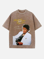 Michael Jackson Print Round Neck T-shirt