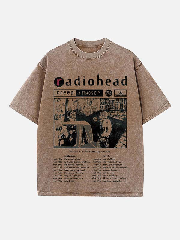 Radiohead Print Round Neck T-shirt