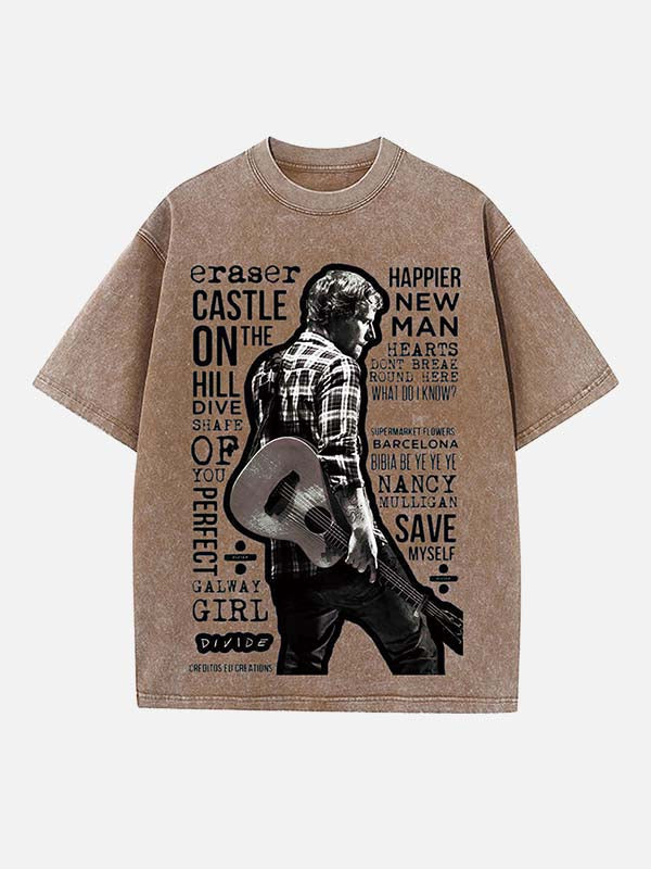 Ed Sheeran Print Round Neck T-shirt