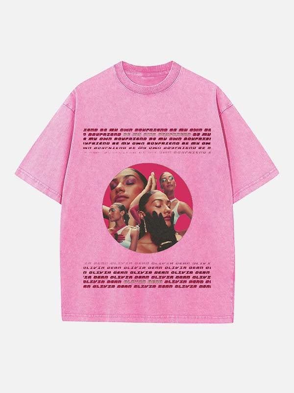 Olivia Dean Print Round Neck T-shirt