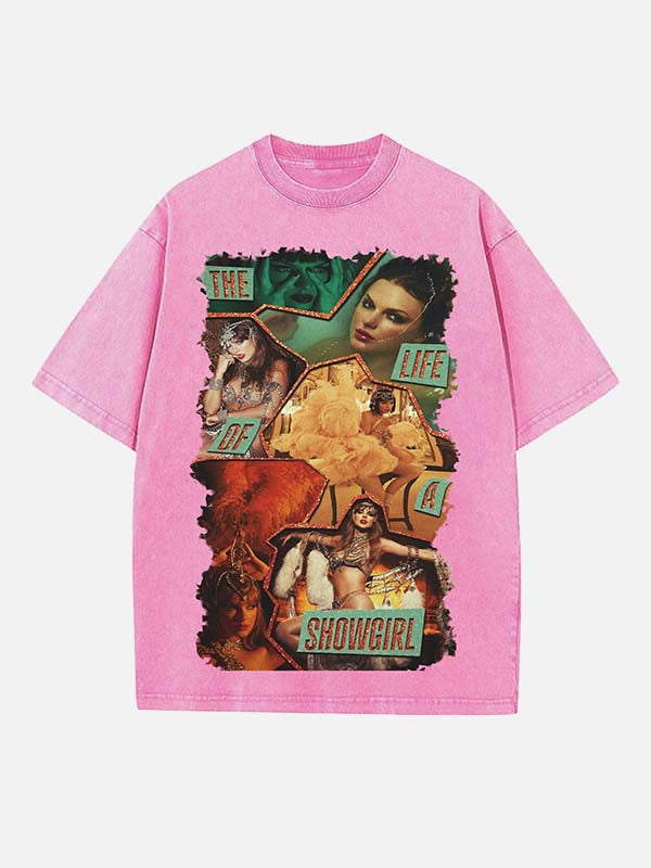 Taylor Swift Print Round Neck T-shirt