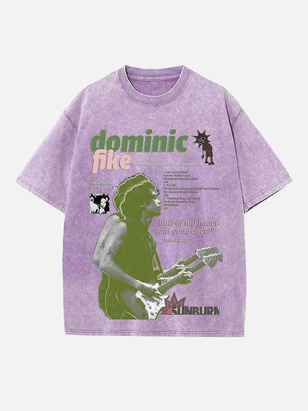 Dominic Fike Print Round Neck T-shirt