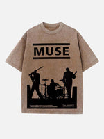 Muse Print Round Neck T-shirt