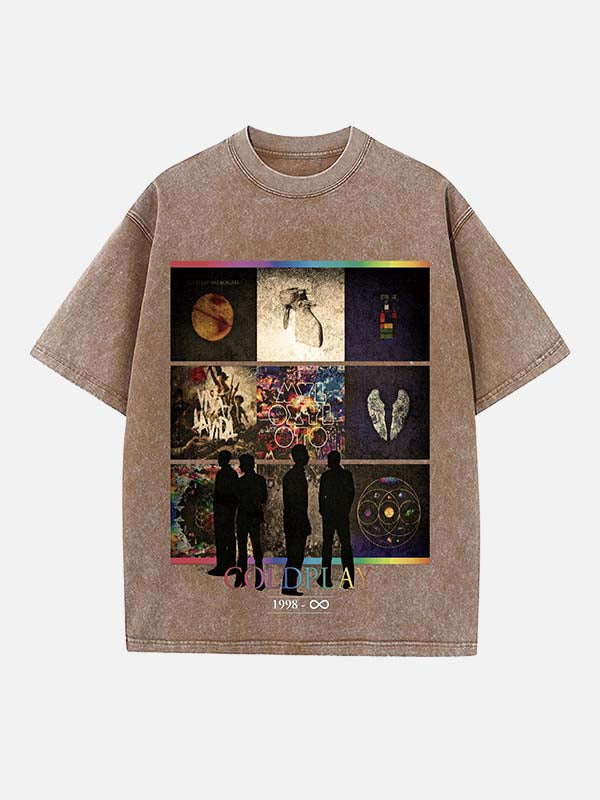 Coldplay Print Round Neck T-shirt