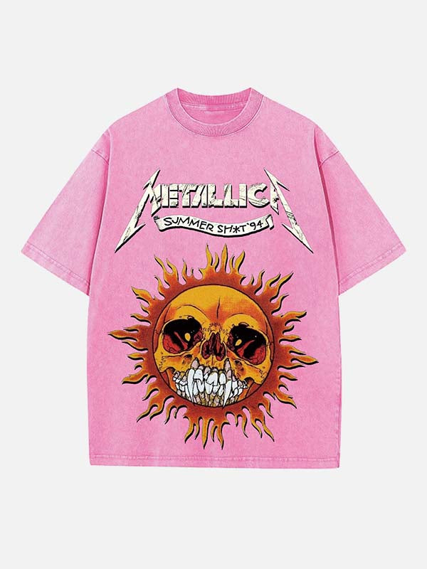 Metallica Print Round Neck T-shirt