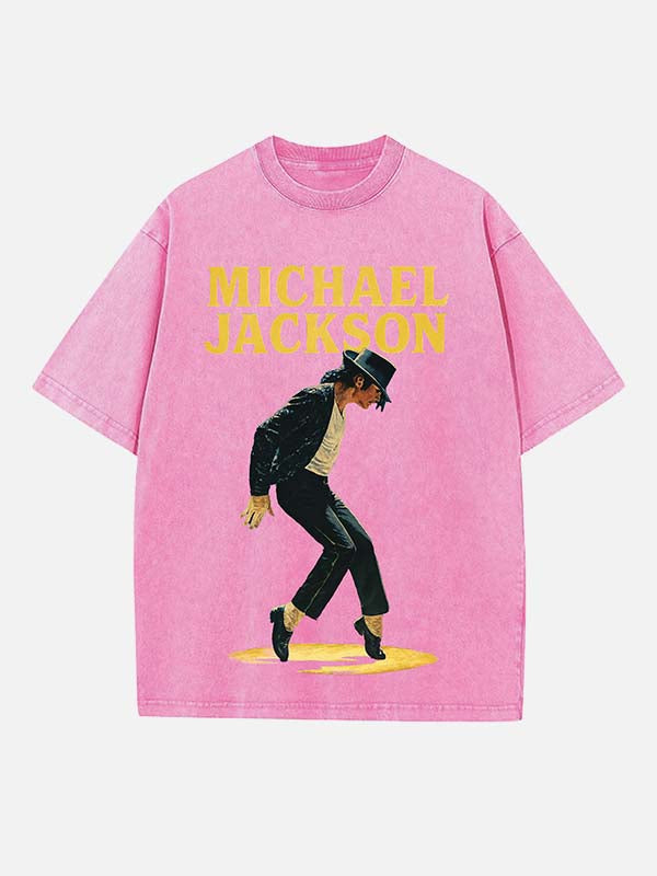 Michael Jackson Print Round Neck T-shirt