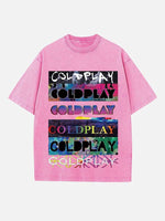 Coldplay Print Round Neck T-shirt
