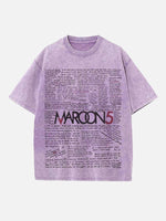 Maroon 5 Print Round Neck T-shirt