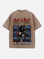AC/DC Print Round Neck T-shirt