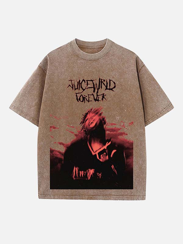 Juice WRLD Print Round Neck T-shirt