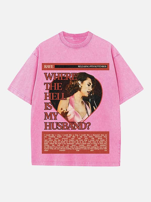 Raye Print Round Neck T-shirt