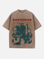 Radiohead Print Round Neck T-shirt