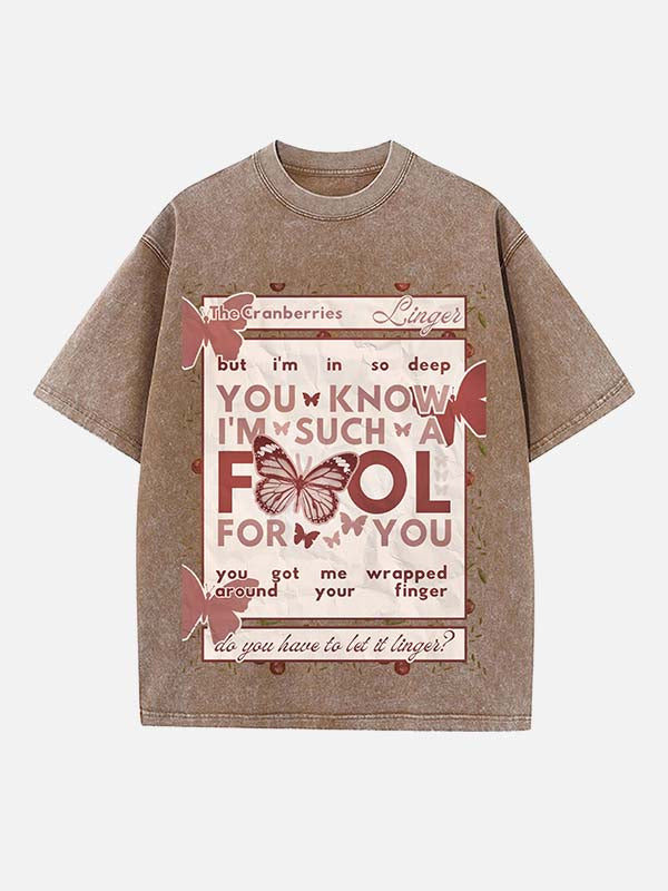 The Cranberries Print Round Neck T-shirt