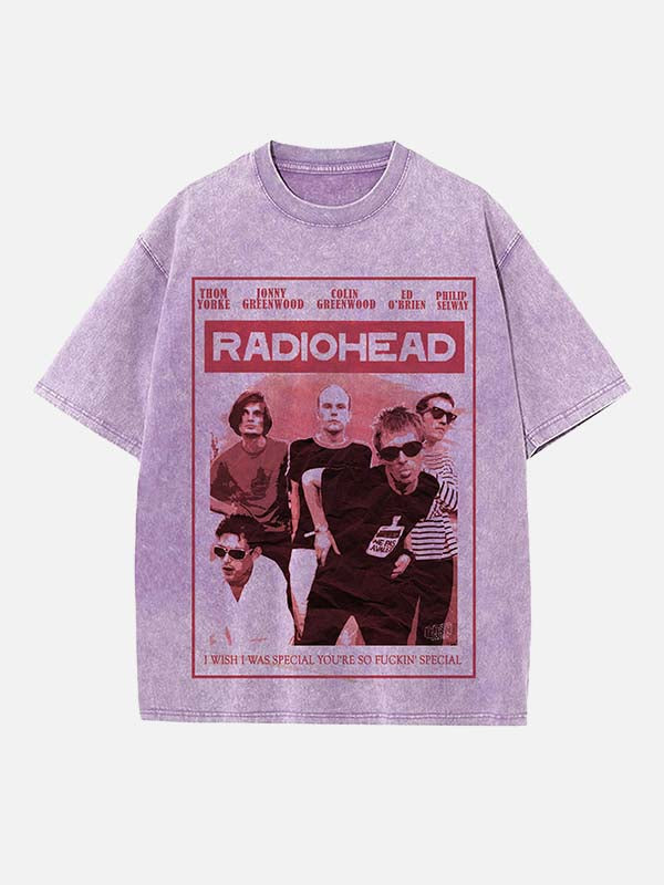 Radiohead Print Round Neck T-shirt