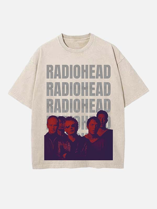 Radiohead Print Round Neck T-shirt