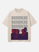 Radiohead Print Round Neck T-shirt