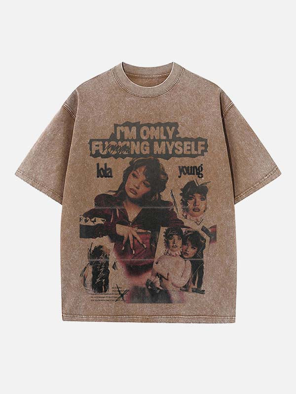 Lola Young Print Round Neck T-shirt