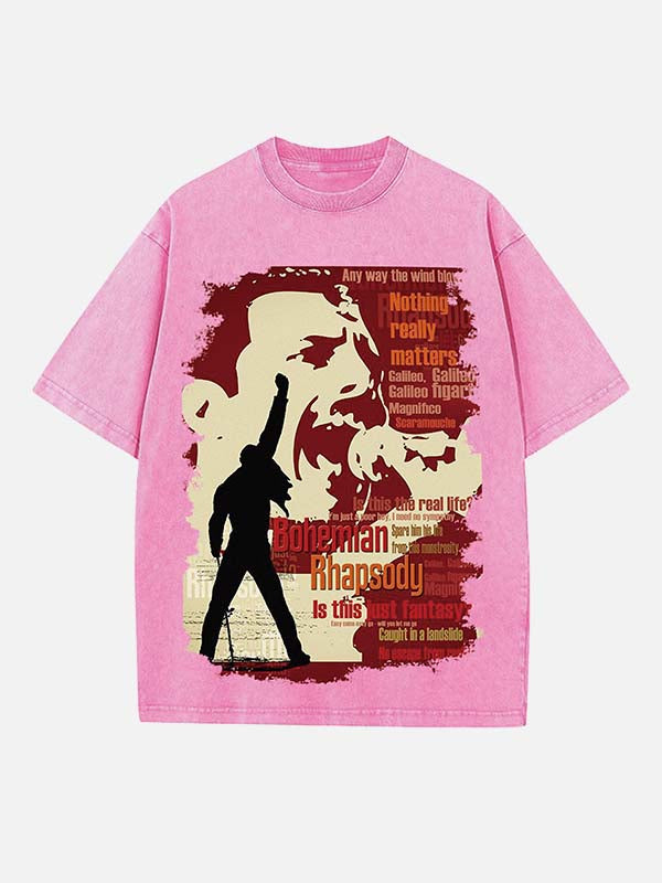 Queen Print Round Neck T-shirt