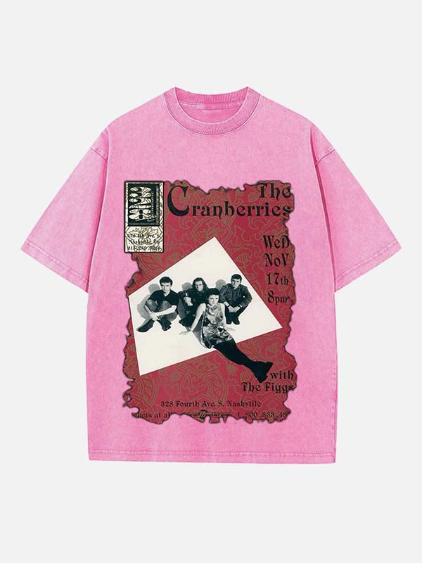 The Cranberries Print Round Neck T-shirt