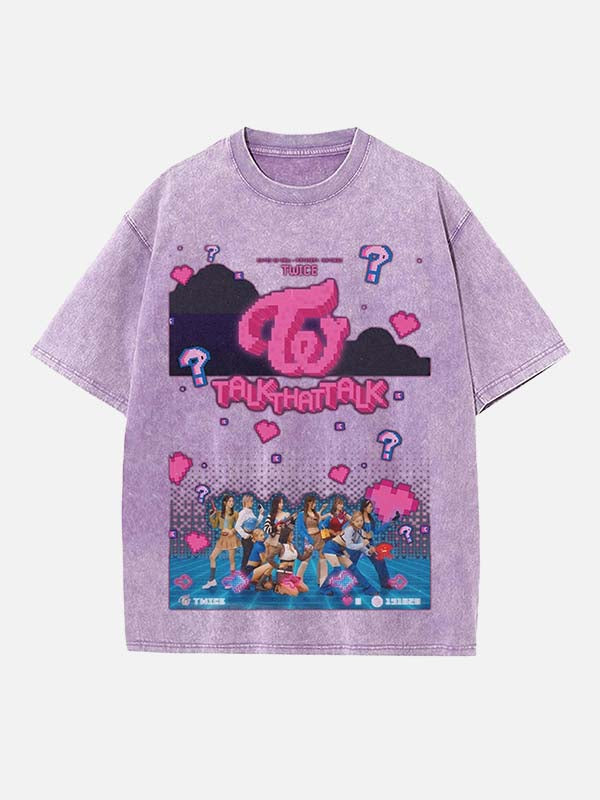 TWICE Print Round Neck T-shirt