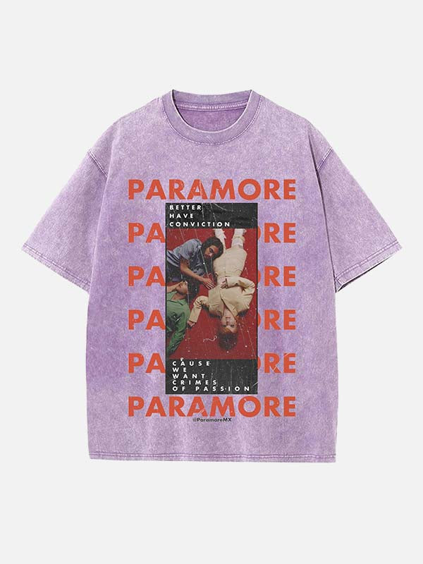 Paramore Print Round Neck T-shirt